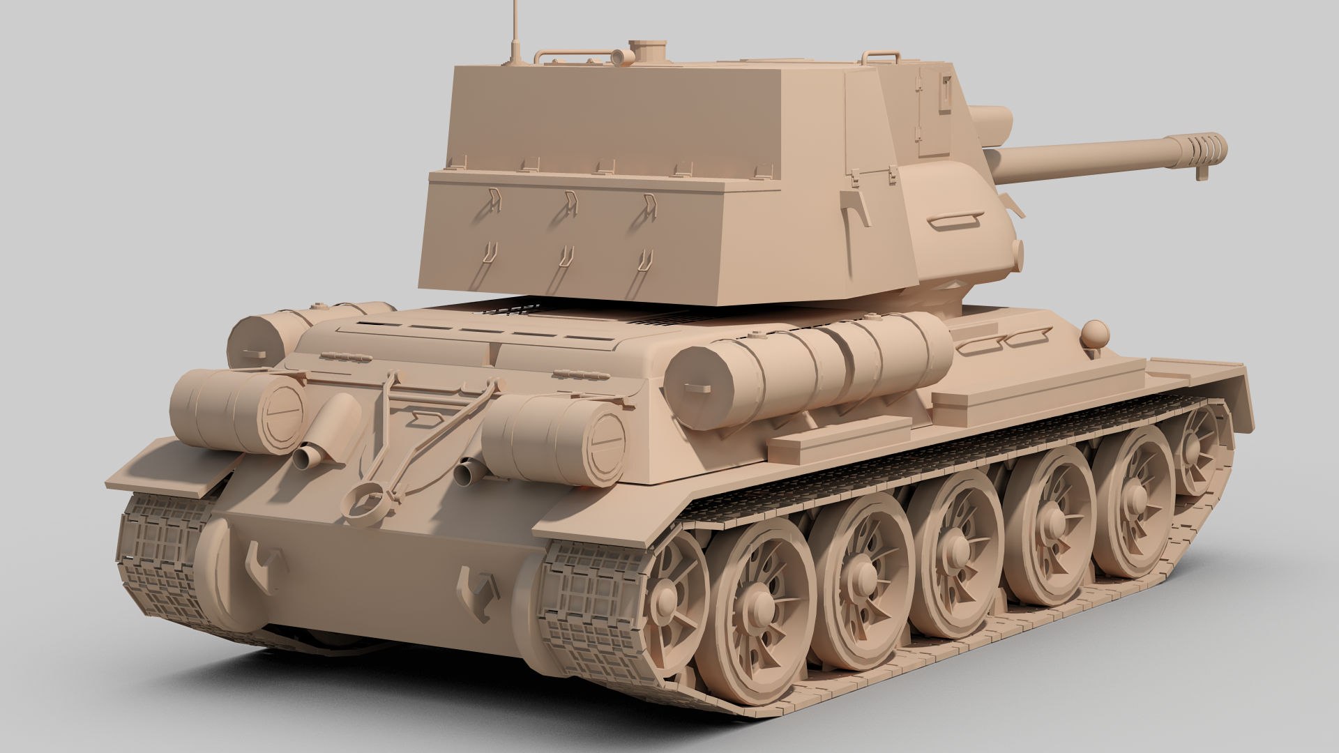 3D T 34-122 Tank Model - TurboSquid 2282166