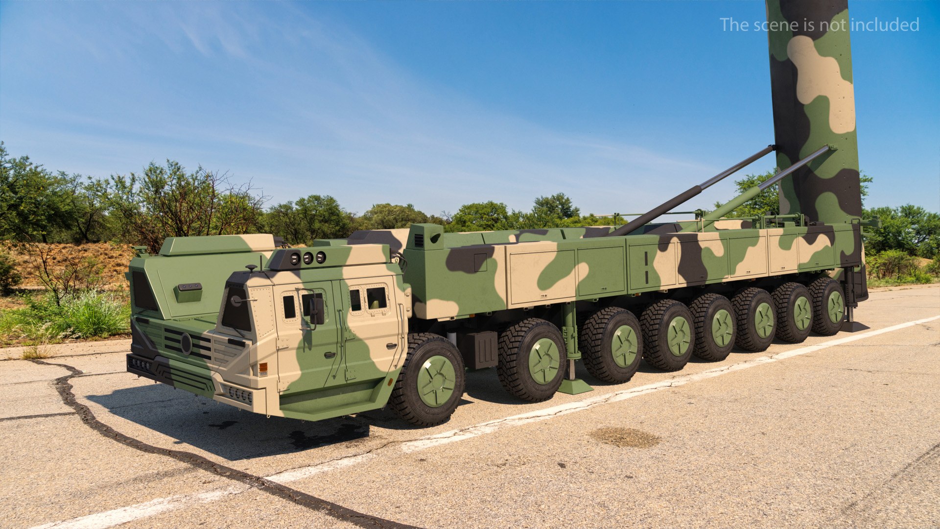 ICBM Launch Vehicle Rigged 3D model preview