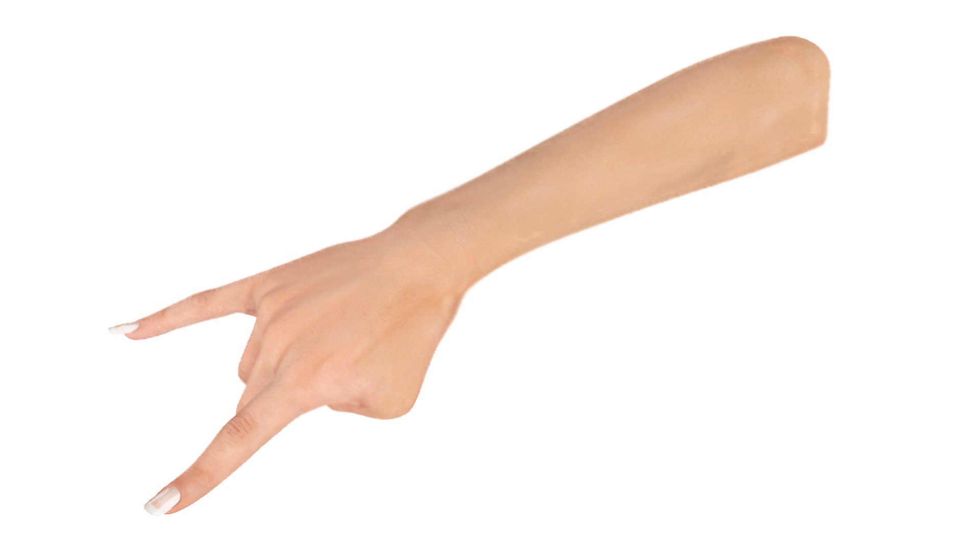 Woman Tanned Hand Heavy Metal Pose 3D model preview