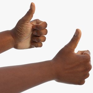 Black Male Arm Pair with Thumbs Up Gesture