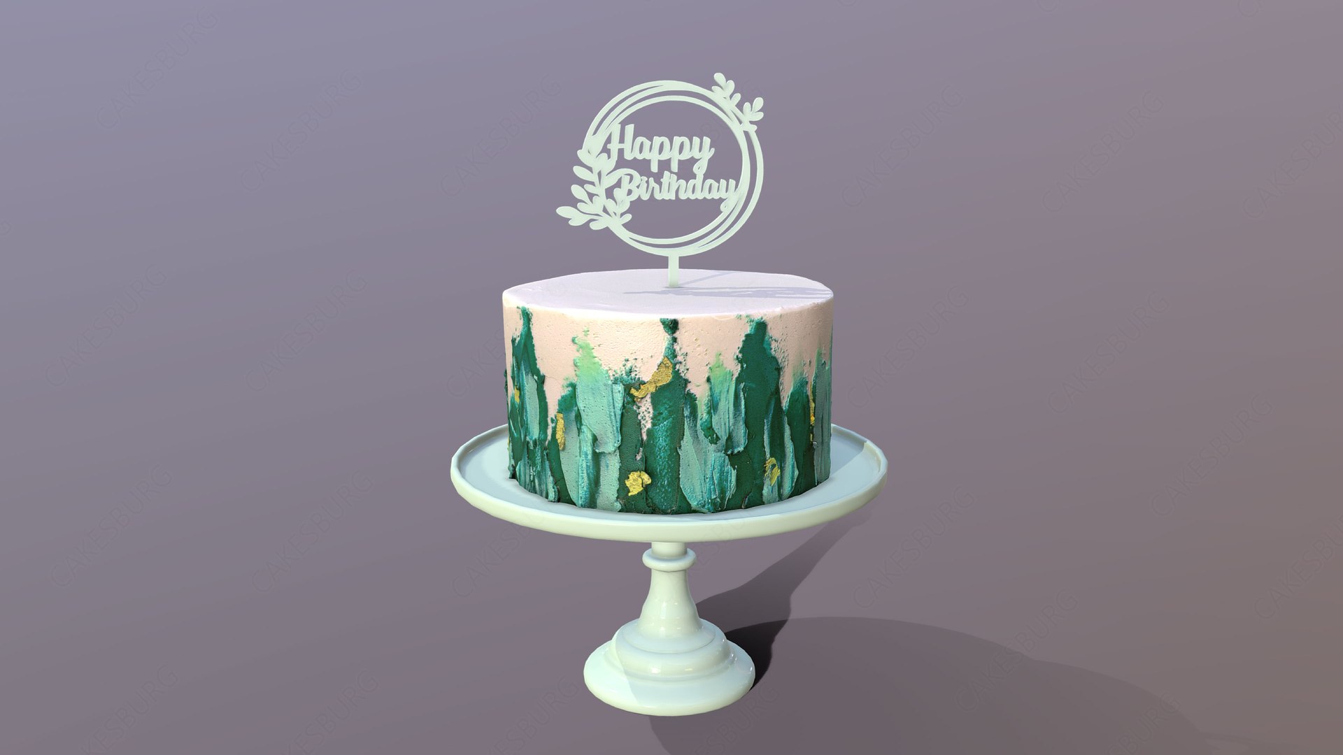 Elegant Jade Buttercream Cake