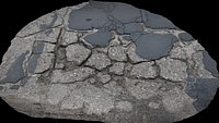 asphalt destroyed road debris part3 photogrammetry
