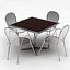 3d table chairs model