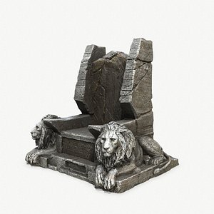 3D Lion Throne model