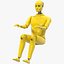Crash Test Dummy Rigged for Cinema 4D 3D Model