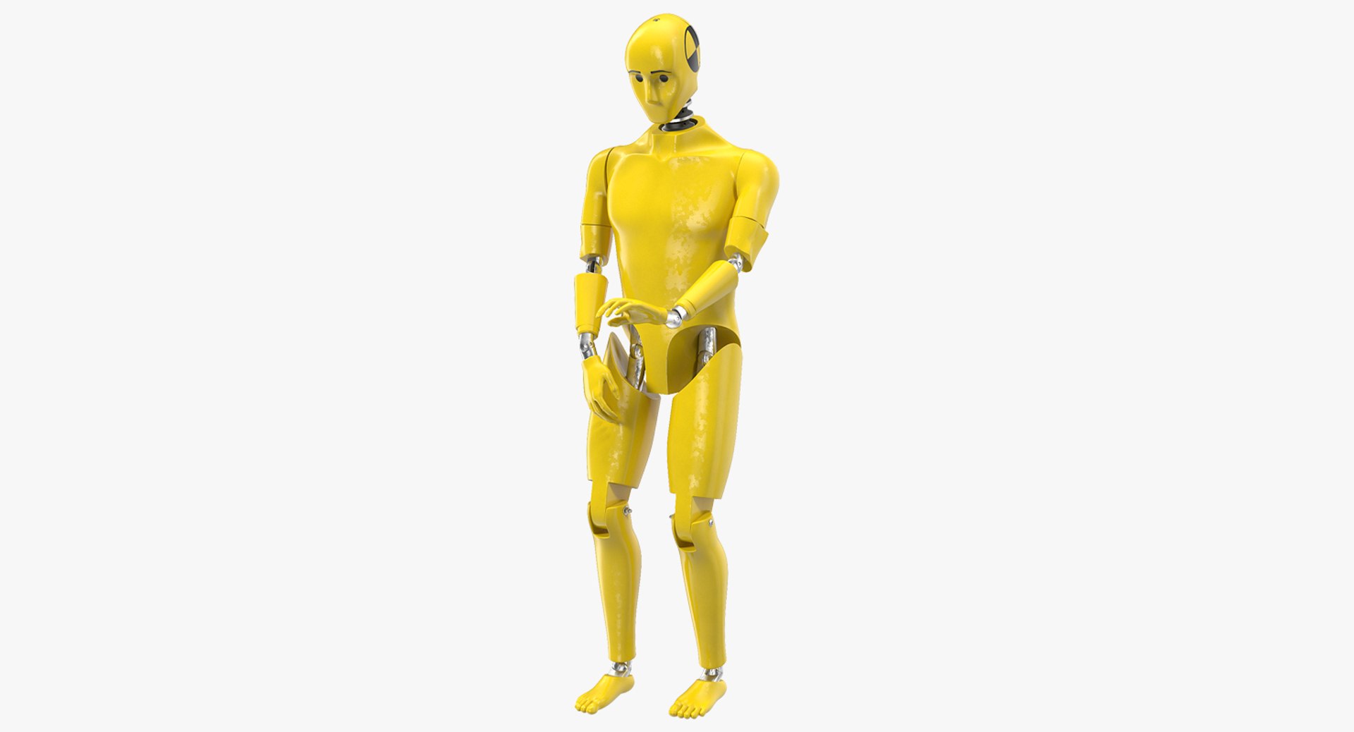 Crash Test Dummy Rigged for Cinema 4D 3D Model 3D model preview