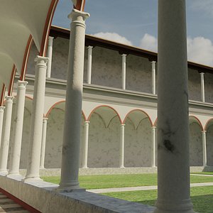 3D monastery abbey architecture