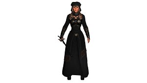 AAA 3D REALISTIC FANTASY MEDIEVAL CHARACTER - QUEEN WITH SWORD 3D
