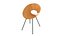 Silla de metal vintage naranja