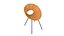 Silla de metal vintage naranja