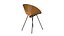 Silla de metal vintage naranja