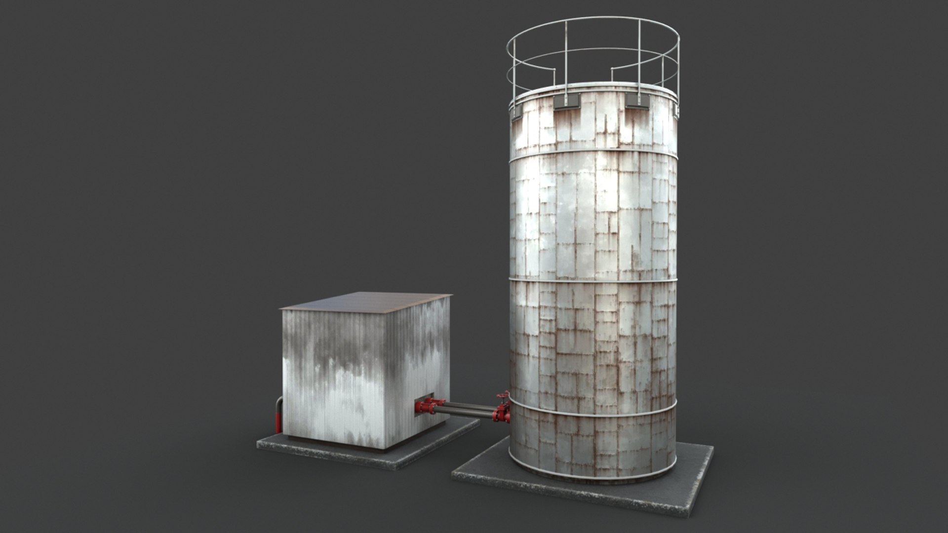 Rusted Water Tank 3D Model - TurboSquid 1367006