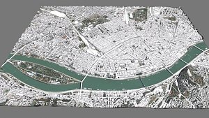 3D model Cityscape  Budapest Hungary