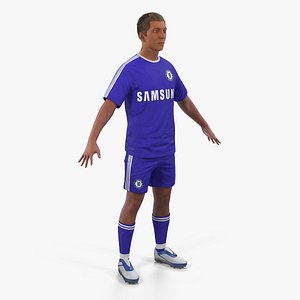 3D soccer football player chelsea model