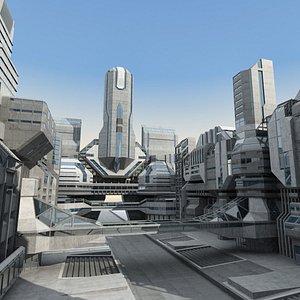 modern futuristic structure 3d model