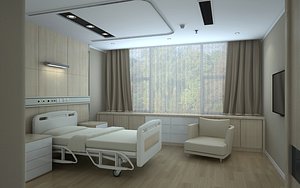 hospital bed 3D