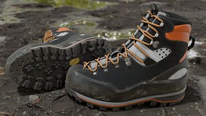 3D mountaineering boot model
