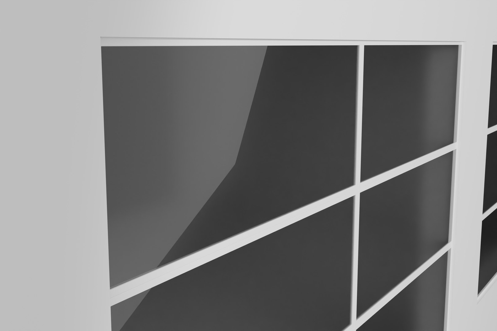 3D Empty office room with two windows model - TurboSquid 2143480
