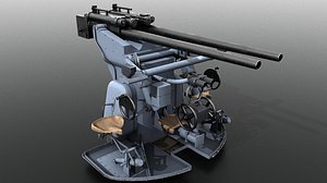 sk c30 german anti-aircraft 3D model