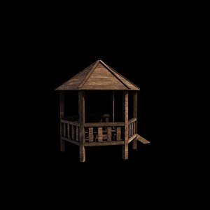 Wooden Camellia 3D model 3D model