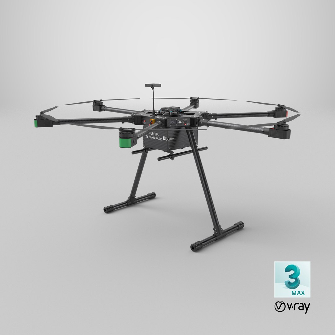 Aurelia X6 Hexacopter Drone Platform model https://p.turbosquid.com/ts-thumb/Vo/qWvEG8/ei/stemcell_max_vray_render/png/1775662884/1920x1080/fit_q87/9bf18252c4b26f867f45bc7c2250556f4fff922c/stemcell_max_vray_render.jpg