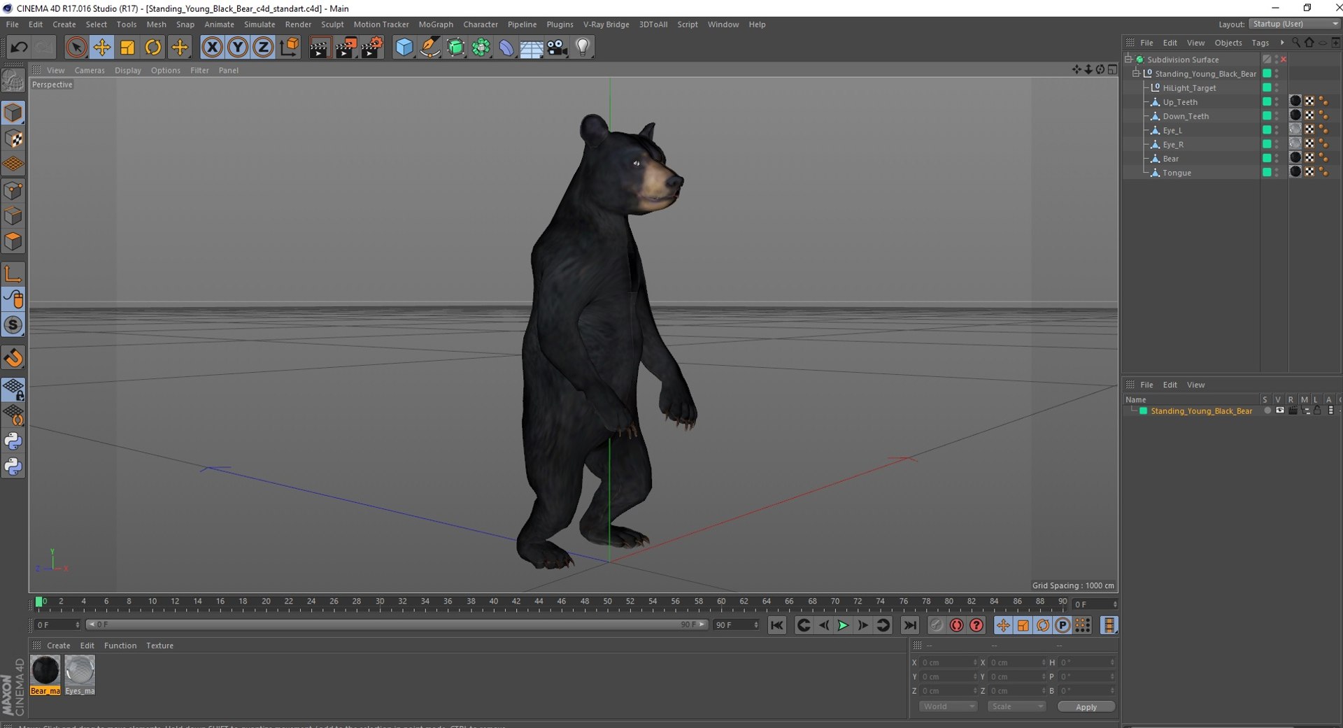 Standing Young Black Bear 3D https://p.turbosquid.com/ts-thumb/Vo/rgR2kt/GC/standingyoungblackbearvray3dmodel024/jpg/1721002877/1920x1080/fit_q87/2e10032b2c27ddc6a4e1092d1124d1af99917bb3/standingyoungblackbearvray3dmodel024.jpg