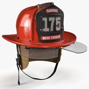 Cairns N5A Firefighting Leather Helmet Red