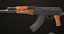 Ametralladora ligera 10 Madera Todas las texturas PBR Unity UE