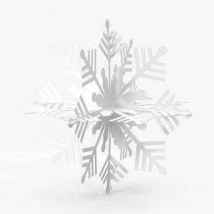 3d white decorative snowflake