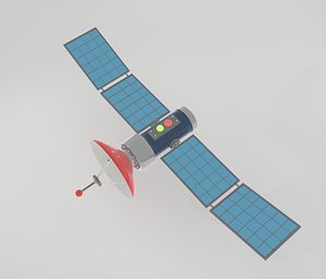 cartoon satelite 3D model