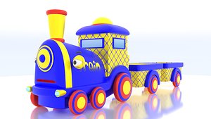 3D cute cartoon toy train model