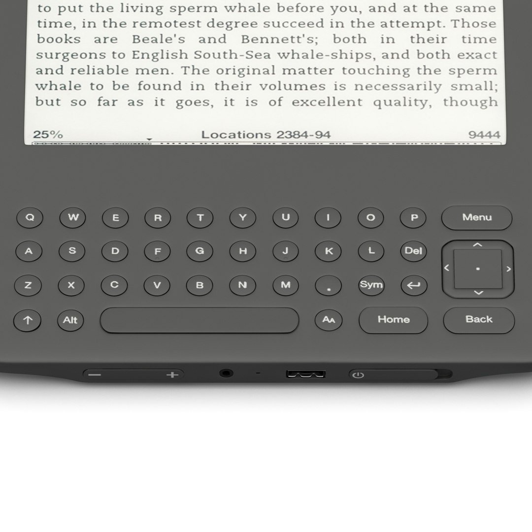 3d Model Amazon Kindle Keyboard 3g