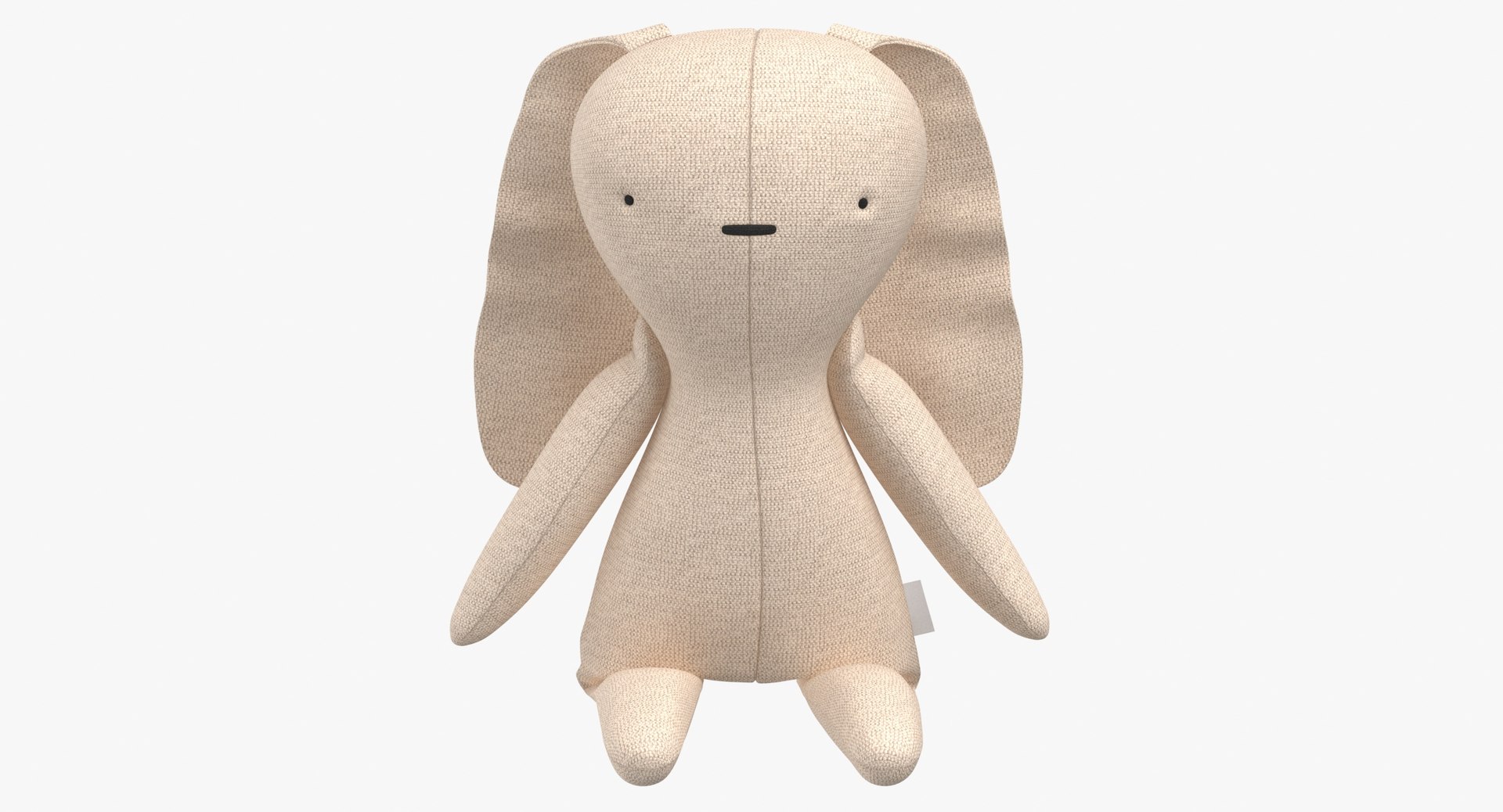 3D Model Suffed Animals Linen Rabbit Pose 01 And 02 - TurboSquid 2192808
