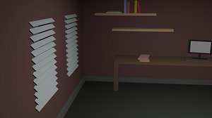 computer desk 3D model