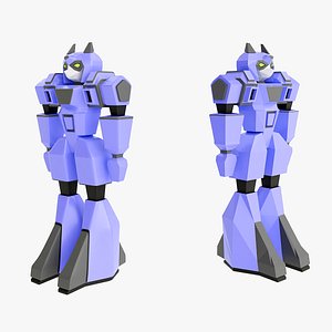 Lowpoly mecha robot 3D model