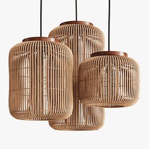 Natural Rattan Lamp by dBodhi Barrel