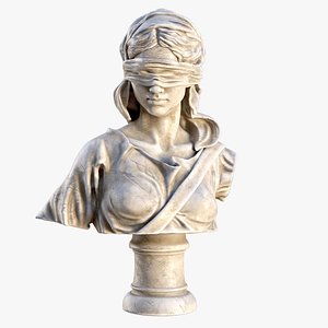 justice lady bust statue 3D model