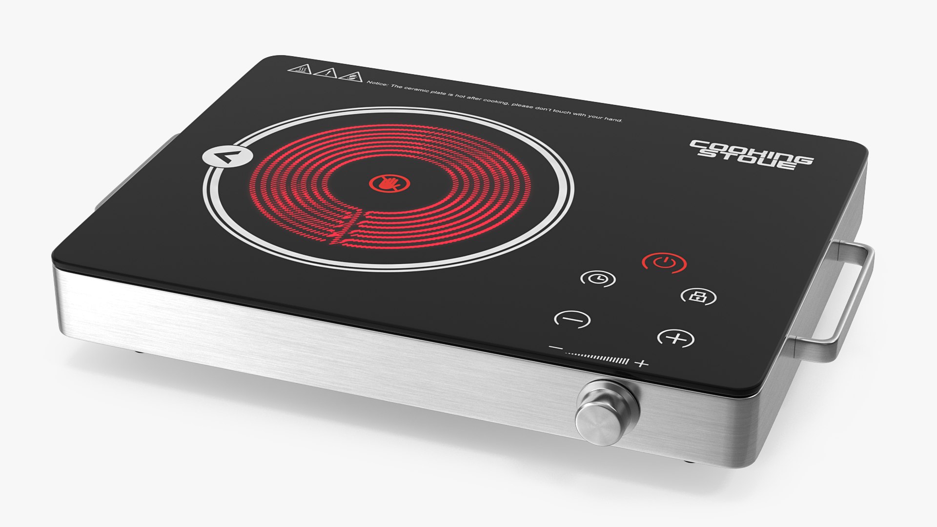 Ceramic Electric Cooker Sensor Control Switched On 3D model preview