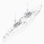 invincible class battlecruiser royal navy 3D model