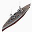 invincible class battlecruiser royal navy 3D model