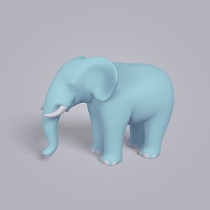 cartoon elephant 3d model