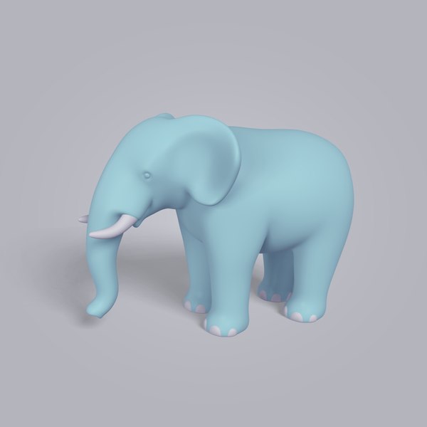 cartoon elephant 3d model