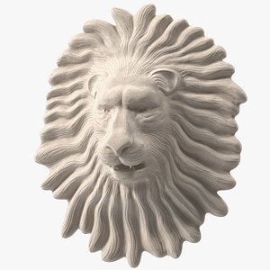 lion wall sculpture 3D