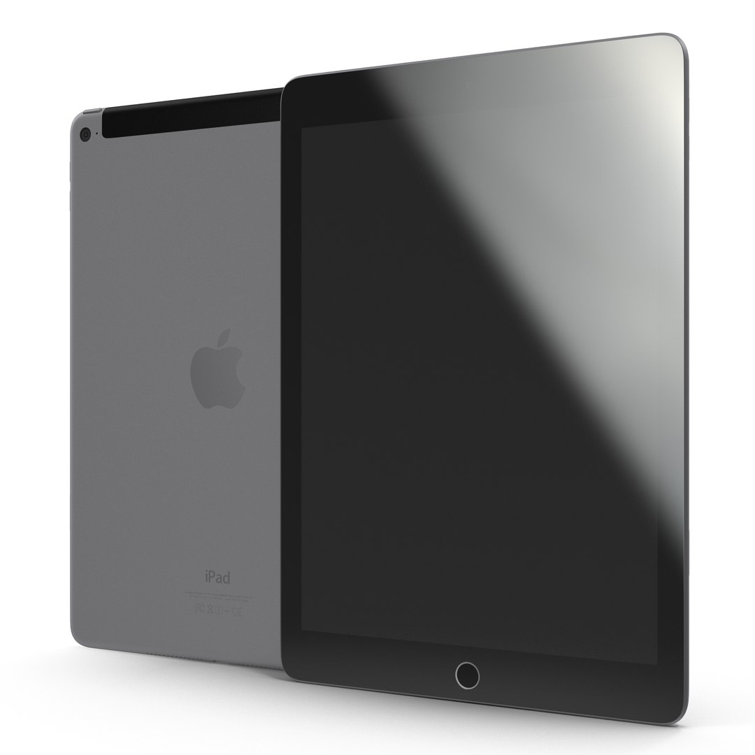 iPad Air 2 3G Space Gray 3D Model 3D model preview