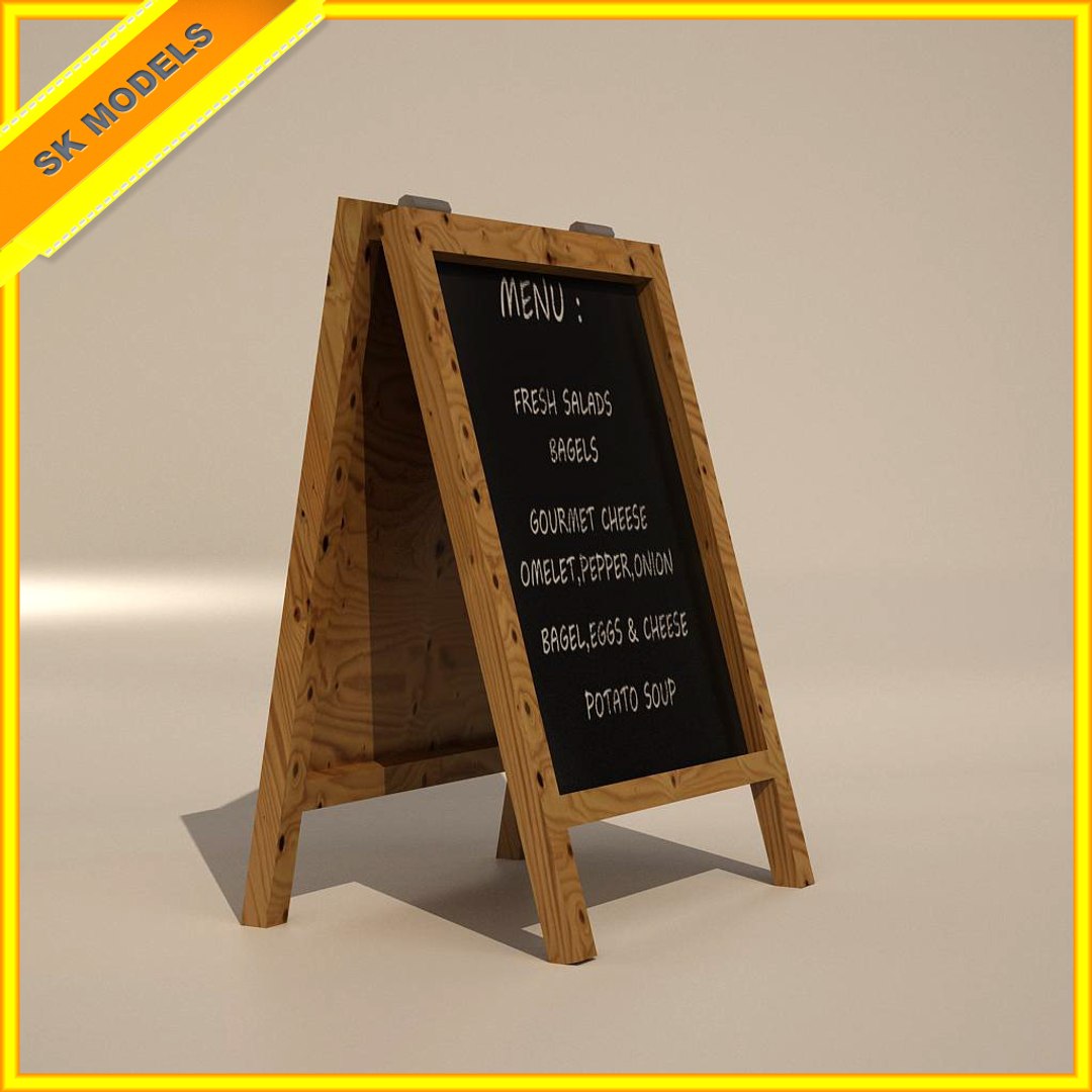 Menu Board 3d Model