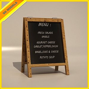 menu board 3d model
