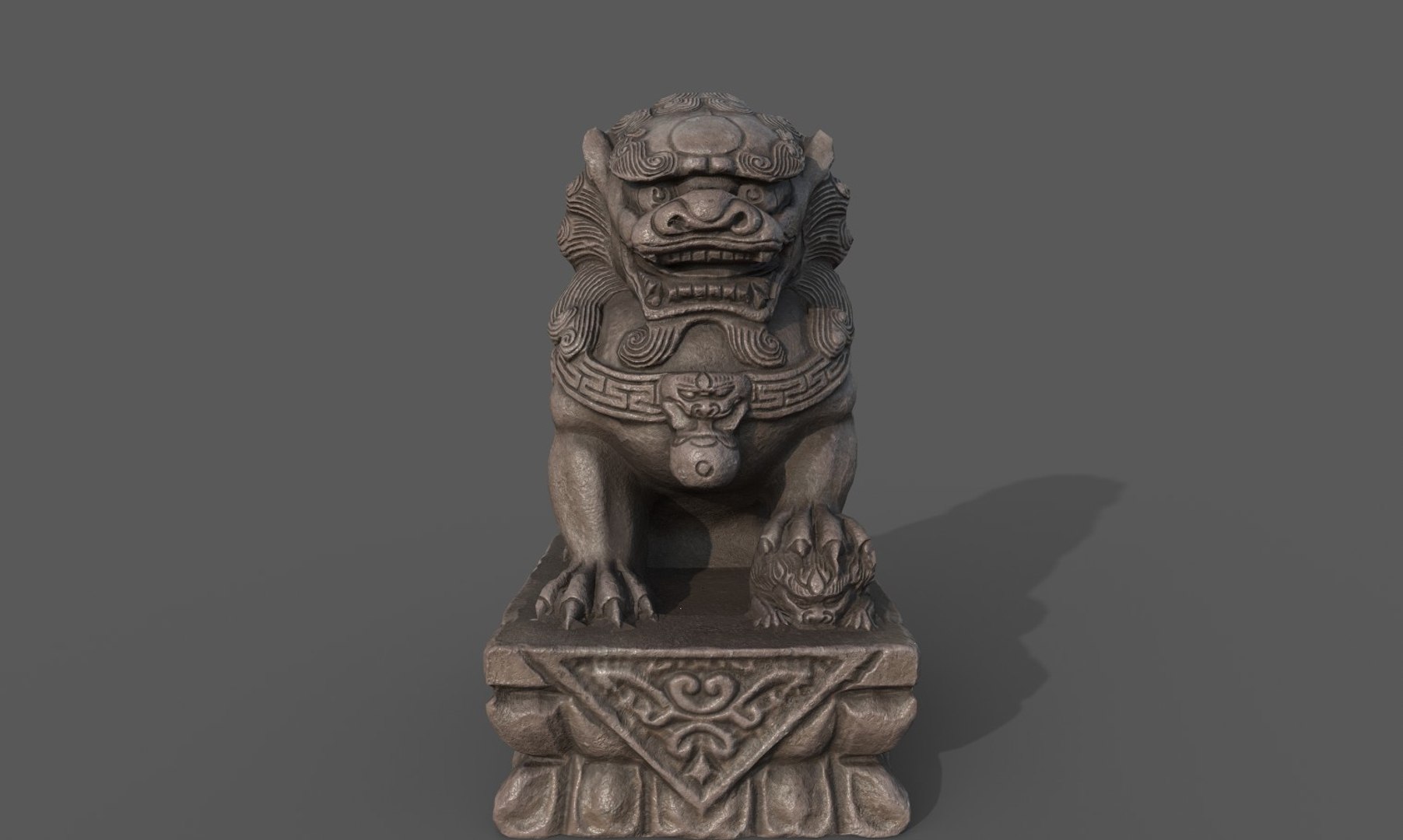 Chinese Guardian Lion 3D Model - TurboSquid 1823821