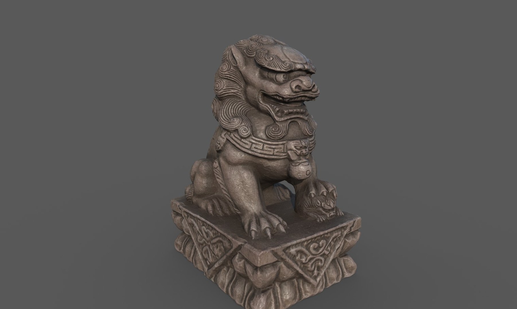 Chinese Guardian Lion 3D Model - TurboSquid 1823821