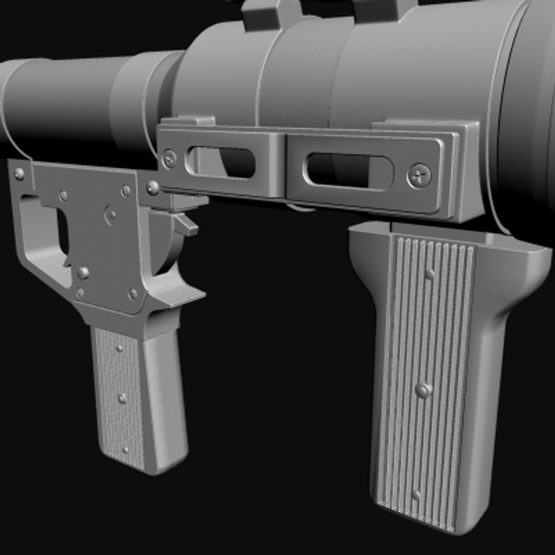 3d model rpg-7 launcher rocket