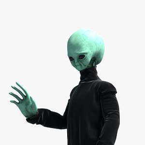 alien in black suit model